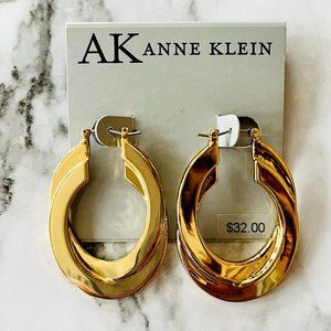 Anne Klein Chunky Gold Hoop Earrings